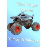 27 Mhz Uzaktan Kumandalı Full Fonksiyon Şarjlı Off Road Canavar Araba - Mavi