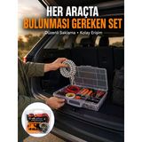 27 Parça Oto Güvenlik Ve Bakım Seti Şeffaf Taşıma Kutulu Araç Ekipman Çantasız