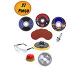 27 Parça Spiral Avuç Içi Taşlama 115 Mm Cırt Zımpara Kağıdı Ahşap Inox Metal Kesici Kesme Flap Disk.