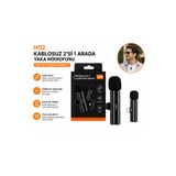 27 technology Kablosuz Çift Yaka Mikrofonu Lightning Girişli – 2'si 1 Arada Gürültü Engelleme Vlog, YouTube, TikTok ve Canlı Yayın Mikrofonu H02