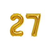 27 Yaş Sayı Folyo Balon Gold 40 İnç 100 cm