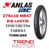 275 X 18 Nr-47 Tubeless Dış Lastik - Anlaş Irc Marka Yeni Üretim