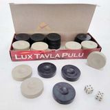27MM Lüx Plastik Tavla Pulu No2 İki Zar Hediyeli Çok Renkli Eğlenceli Aile Oyunu