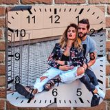 28 Cm Kare Duvar Saati Kisiye Ozel Model 1