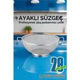 28 cm Süzgeç - Makarna Süzgeci Pirinç Meyve Süzgeci 304 Paslanmaz Çelik