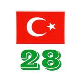 28 Giresun Türk Bayrağı Ve Plaka Kodu Ön Cam Sticker Yapıştırma