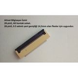 28 Pin 0.5 Adımlı Flex Soketi Flex Ffc Konnektörü 28-0.5-Alt