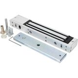 280 Kg Manyetik Kapı Kilidi, Elektromanyetik 12 V 420 mA, L-Z Aparat Dahil, Fail-Safe Sistem, LED Göstergeli Anodize Alüminyum Kilit