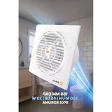 280 M³/h Debi ile 45 Db Sessiz Banyo Aspiratörü, Su Sıçrama Koruması