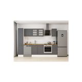 280X210 Cm Klasik Mebran Mutfak Dolabı Beyaz Beyaz Mb-E80B40S40-3 Mebran | Antrasit - Mdf