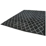 286x389 cm Geometrik Halı Siyah Geometrik Yün El Dokuma Modern Geometrik Etnik Eskitme Desenli Boho Oturma Odası Salon Yolluk Koridor Mutfak Halısı