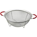 28CM Tel Sepet Metal Süzgeç Silikon Kılıflı Kulp Metal Çerçeve - Ayak (4604)