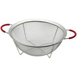 28CM TEL SEPET METAL SÜZGEÇ SİLİKON KILIFLI KULP METAL ÇERÇEVE - AYAK (5264)