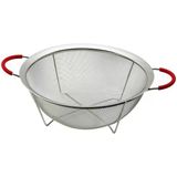 28Cm Tel Sepet Metal Süzgeç Silikon Kılıflı Kulp Metal Çerçeve - Ayak Go53/01394