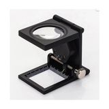 28X28 mm Katlanır Sayaçlı Metal Lüp, 2 LED Işıklı Büyüteç Tekstil TH9005A - -- - 1