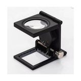28X28 mm Katlanır Sayaçlı Metal Lüp, 2 LED Işıklı Büyüteç Tekstil TH9005A - Çok Renkli - Düz - Standart