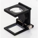 28X28 Mm Katlanır Sayaçlı Metal Lüp, 2 Led Işıklı Büyüteç Tekstil Th9005a Mirtd0012k-Tdu-1058