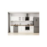 290X210 Cm Klasik Mebran Mutfak Dolabı Beyaz Beyaz M-E80S40S50-3 Mebran | Beyaz - Mdf
