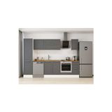290X210 Cm Klasik Mebran Mutfak Dolabı Beyaz Mb-E80B50S40-2 Mebran | Antrasit - Suntalam