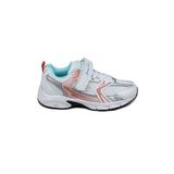 29203 Cırtlı Beyaz - Turuncu Kız Çocuk Sneaker Günlük Spor Ayakkabı