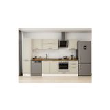 295X210 Cm Klasik Mebran Mutfak Dolabı Beyaz Beyaz Mb-E80B45S50-2 Mebran | Kumtaşı - Mdf
