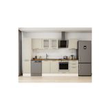 295X210 Cm Klasik Mebran Mutfak Dolabı Beyaz Beyaz Mb-E80B45S50-3 Mebran | Kumtaşı - Mdf