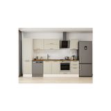 295X210 Cm Klasik Mebran Mutfak Dolabı Beyaz Beyaz Mb-E80B50S45-2 Mebran | Kumtaşı - Mdf
