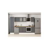 295X210 Cm Klasik Mebran Mutfak Dolabı Beyaz Mb-E80B50S45-3 Mebran | Antrasit - Suntalam