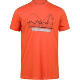 2AS Alex Baskılı Erkek Sıfır Yaka T-Shirt 016 - XL - Turuncu