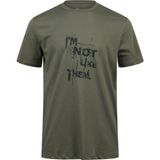 2AS Alex Baskılı Erkek Sıfır Yaka T-Shirt 035 - M - Haki