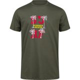 2AS Alex Baskılı Erkek Sıfır Yaka T-Shirt 047 - Haki