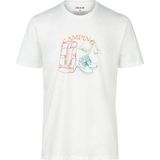 2AS Alex Baskılı Erkek Sıfır Yaka T-Shirt - Beyaz - 2XL