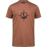 2AS Alex Baskılı Erkek Sıfır Yaka T-Shirt - Kahve