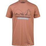 2AS Alex Kahve Baskılı Erkek Sıfır Yaka T-Shirt
