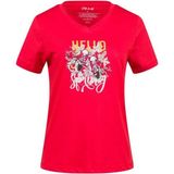 2AS Alone Baskılı V Yaka Kadın T-Shirt 402 - Kahve - XL