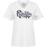 2AS Alone Baskılı V Yaka Kadın T-Shirt 406 - 2XL - Haki