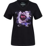 2AS Alone Kadın V Yaka T-Shirt 405 Siyah Pamuk Kumaşlı Doğa Dostu Tasarım Özellikli