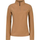 2AS Camila Kadın Yarım Fermuarlı İnce Polar Sweatshirt Camel