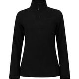 2AS Camila Kadın Yarım Fermuarlı Ince Polar Sweatshirt - Siyah - XL