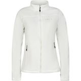 2AS Cara Kadın Tam Fermuarlı Ince Polar Sweatshirt Beyaz - 2XL