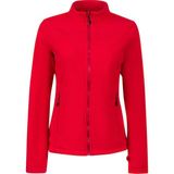 2AS Cara Kadın Tam Fermuarlı Ince Polar Sweatshirt Kırmızı - XL