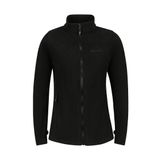 2AS Cara Kadın Tam Fermuarlı İnce Polar Sweatshirt Siyah