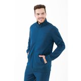 2AS Oreste Erkek İnterlok Tam Fermuarlı Sweatshirt Lacivert