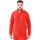 2AS Oreste Erkek Interlok Tam Fermuarlı Sweatshirt - XL - Kırmızı