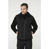 2AS Samana Softshell Yelek Siyah Renkli Erkek Kullanıma Uygun Su Kaydırma Özelliği ile Mevsim Geçişleri İçin