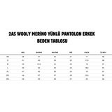 2AS Wooly Merino Yünlü Erkek Pantolon Gri - 3XL