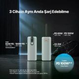 2bb274g Ttec Recharger Pro Max Tft 25.000mah Pd 100w Usb-c Dahili Kablolu Taşınabilir Hızlı Şarj Aleti/powerbank 2bb274 Gümüş