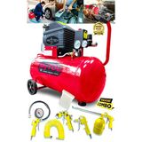2Hp 50 Lt Full Paket Ençok Tercih Edilen Hava Kompresörü Boya,Lastik,Mazot Temizleme 5Pcs Havalı