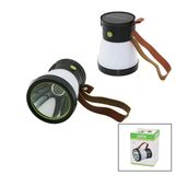 2İn 15W+360°Smdel Feneri Solar- Usb Şarj Powerbank 500Lm Işık Ayarı Flaşör Suni Deri Kulp Pt-8151 (5433)