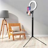 2ın1 6inç Tripod Standl Bluetooth Kumanda -Video Selfie Stüdyo Makyaj IŞIĞI-160CM - Çok Renkli